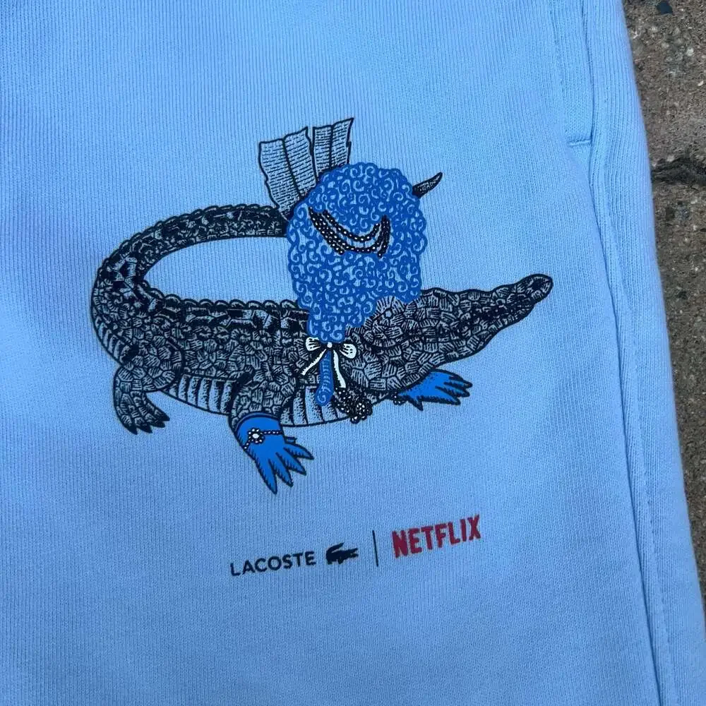 Lacoste x Bridgerton Netflix Joggers Crocodile Alligator Size 44